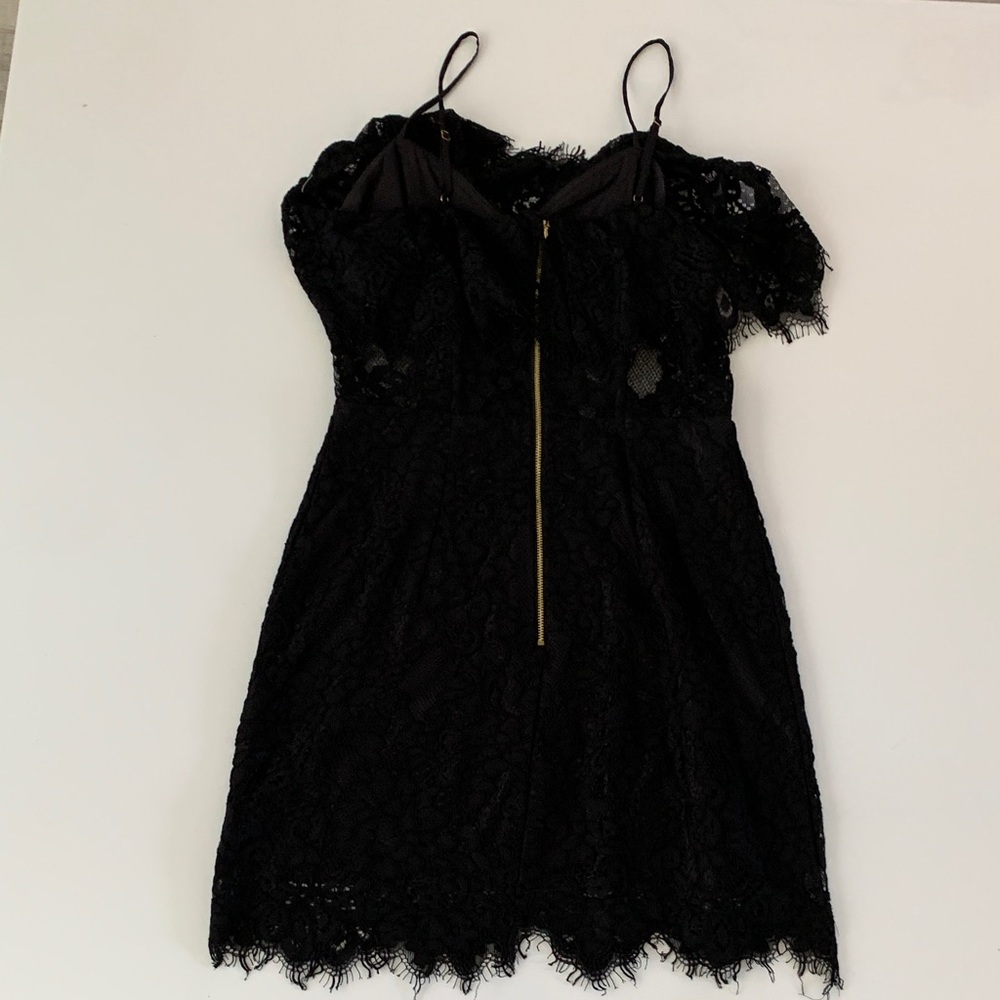NBD x Naven Allie Black Lace Off Shoulder Mini Dress Size S - Like New Condition - Picture 8 of 12